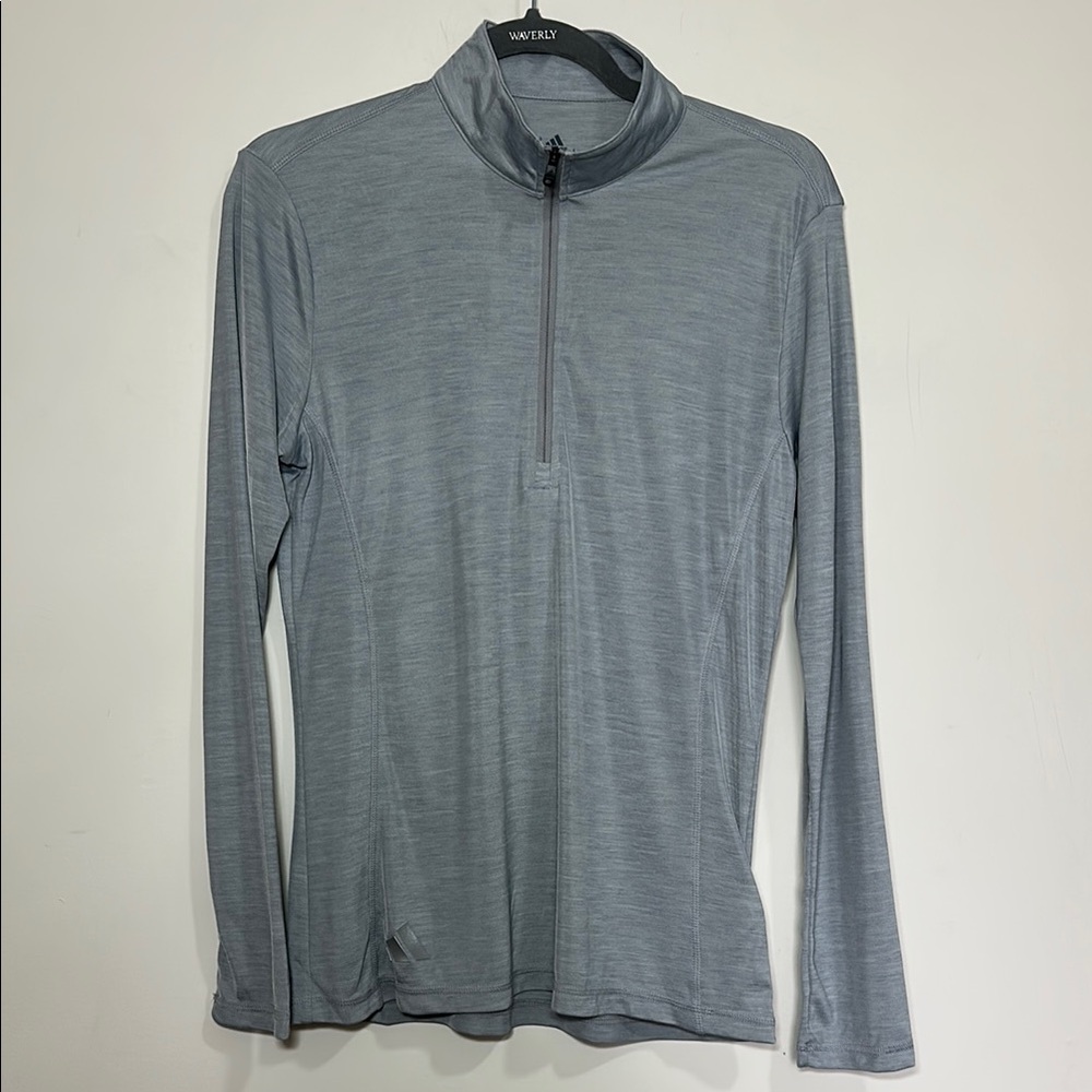 Adidas Gray Quarter-Zip Athletic Pullover NWT